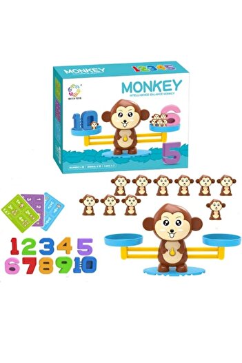 OEM Monkey Balance Educational Toy, Interactive Math for Kids, 27 Pieces, 3+ Years, Multicolor
