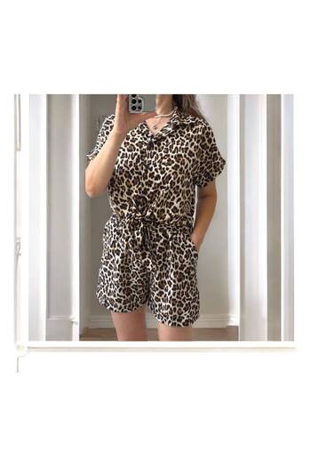 GLAMSI Animal Print Set – Shirt + Shorts