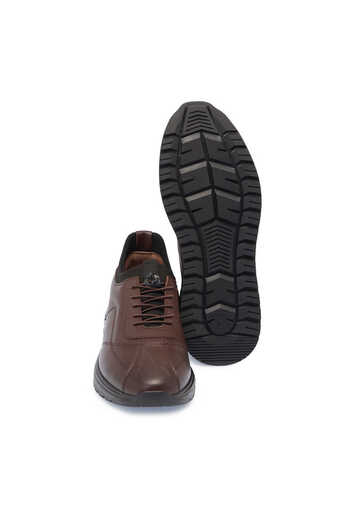 Tergan Kahve Hakiki Deri Erkek Sneaker - E24S1AY57099-A24