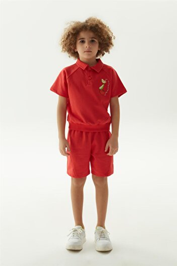 Nebbati Boy Red Tracksuit Top