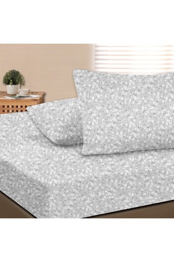 Evim Dalya 100% Cotton Single Fitted Sheet Set Light Gray - 100X200+30 cm