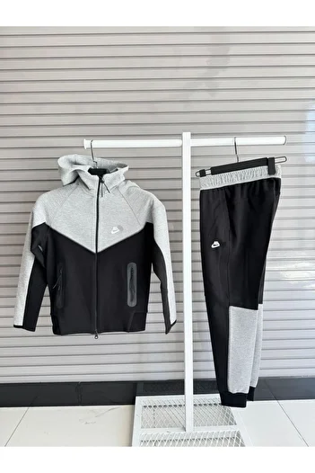 2AS SET DE PANTALONI DE TRANSPORT TECH FLEECE COPII NEGRU-GRI