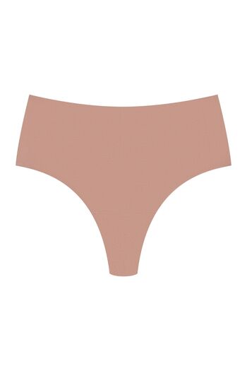 ESOTIQ Women's Panties High Waist Smooth Polyamide Briefs with Golden Back Pendant | Bosco