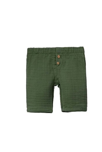 Necix's Muslin Shirt Pants Set Olive Green