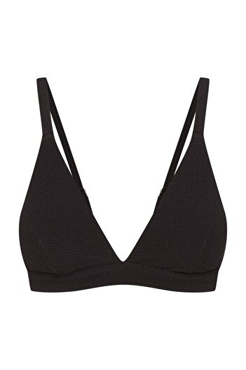 Bloovii Bikini Top Triangle Bralette Textured Crash Fabric V-Cut Decollete | Sunnyday