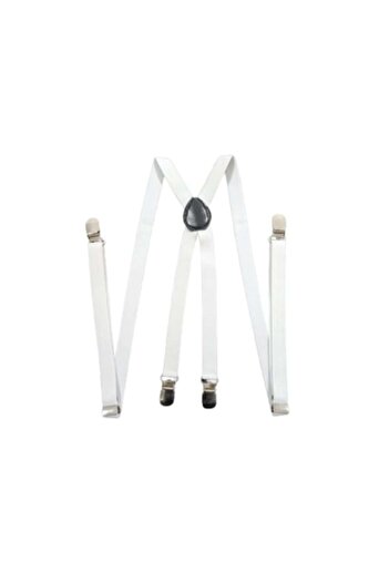 OEM White suspenders for women, 1.5 cm width