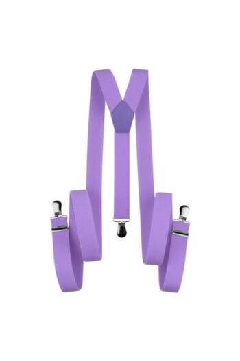 OEM Women's Narrow Suspenders with Metal Closures, 1.5cm, Purple