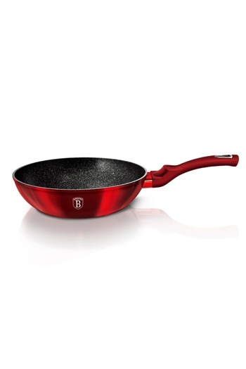 Berlinger Haus Wok with marble surface 28 cm Burgundy Metallic Line