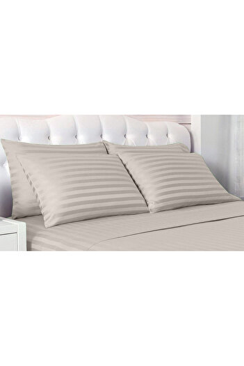 Five Store Set of 2 damask pillowcases, density 130 g/m2, Beige, 50/70cm