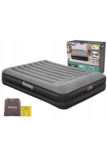 BESTWAY Materac Air Bed Komfort 203 x 152 x 46 cm z wbudowanym kompresorem #67403