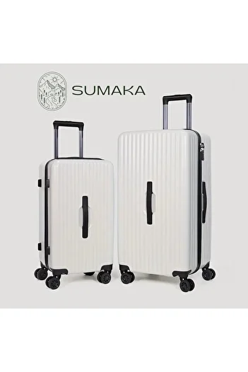 SUMAKA ABS+PC Luggage for Travel Suitcase with 360° Spinner Wheels & TSA Lock, Set of 2 pcs: 22"+26" Inch
