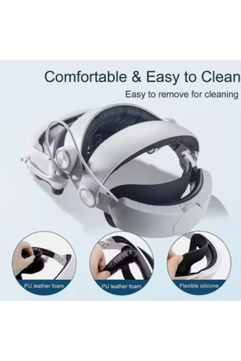 D&K WONDER Strap and Battery Set for Oculus Quest 3, 6400 mAh, USB-C, White