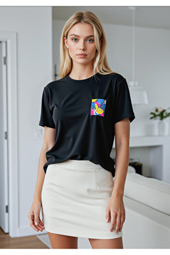 Weyeze Comfortable Fit Print Detailed T-Shirt 38684Wyz