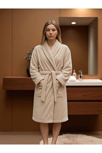 asev tekstil Cotton Women's Bathrobe