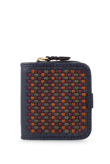 GÖN Handmade Navy Blue-Multicolor Women's Wallet Maru