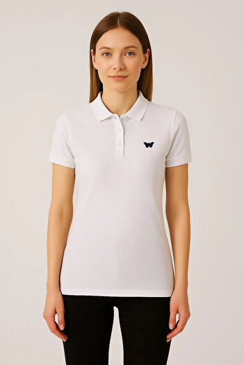 comstar Women's 3 Pack Basic Embroidered Plain Polo Neck T-Shirt
