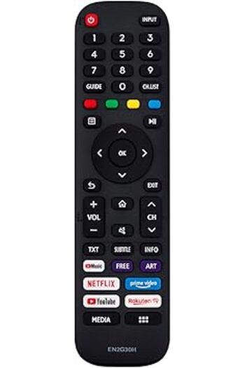 The Bros EN2G30H Remote for Hisense Smart TV 55A7520FTUK 55AE7400FTUK 43A7500F 50A7300F 43A7300F
