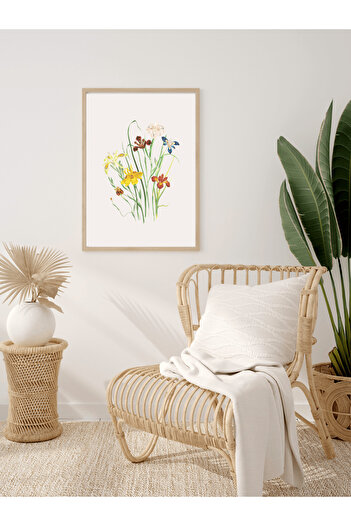 JESSE STORY Flower Bouquet Design Decorative Frameless Wall Painting (Poster)