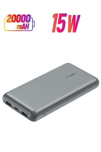 Belkin 20000 mAh BoostCharge Pro Power Bank 20K - Battery Pack w/ USB-C & USB-A Ports