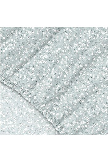 Evim Dalya 100% Cotton Double Fitted Sheet Blue - 160X200+30 cm