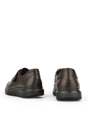 Ziya , Ανδρικά παπούτσια Comfort από γνήσιο δέρμα 153123Z19003 Καφέ