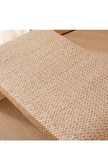COOYA Japanese rattan coffee table, sturdy and stable, hand-woven, for living room, bedroom, 60x45x30cm