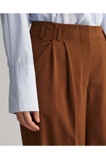 Gant High-Waisted Wide Leg Pleated Pants