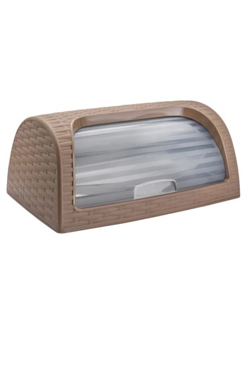 OEM Plastic Bread Storage Box Rattan Design - Brown