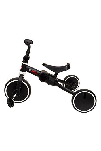 Z-Tools 2 in 1 foldable tricycle for children, adjustable, black-white / ZTS8484