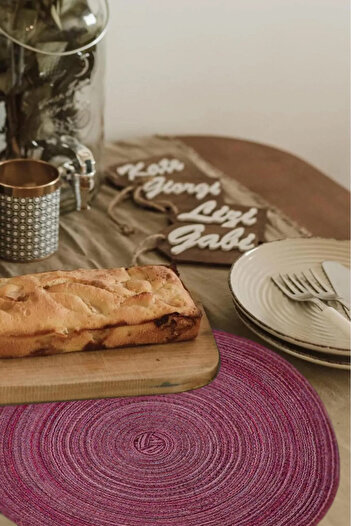 HOMENIVA 6-Piece Nova Burgundy Lux American Service Supla Set
