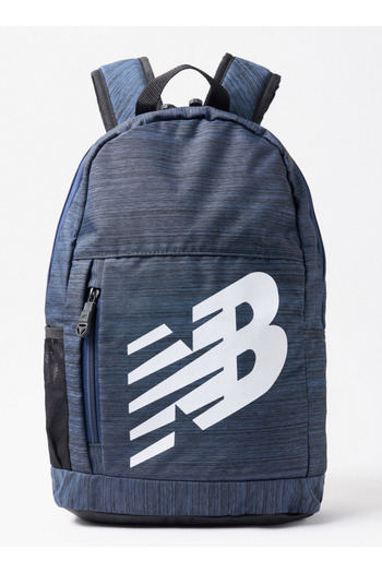 New Balance Logo Print Backpack with Adjustable Straps and Zip Closure - W 28 x H 43 x D 14 cm