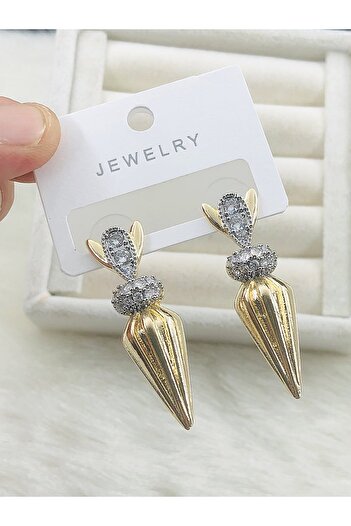 DS DİAMONDSHOP Earring Zircon Stone Model New Season Bykp-202507236