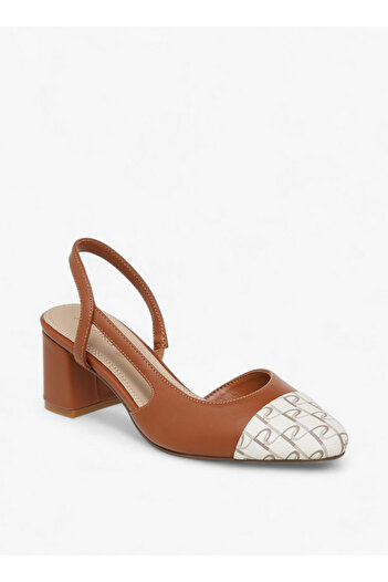 Paprika Printed Shoes with Block Heels