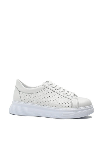 Anna Women's White Leather Sports Shoes Viotti GOR 451