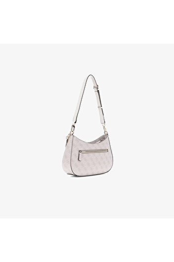 Guess Women Beige Noelle Top Zıp Shoulder Bag-Bnn Shoulder Bag