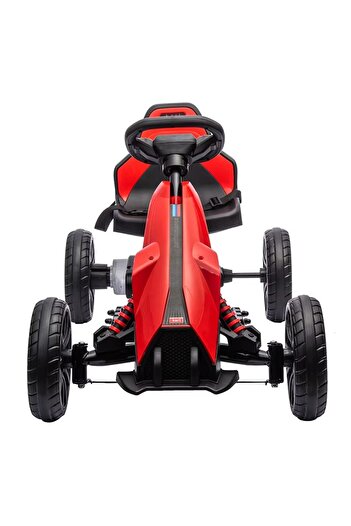 Nichiduta Kart electric pentru copii Go kart Sport Red, structura metalica, motor 45W, acumulator 12