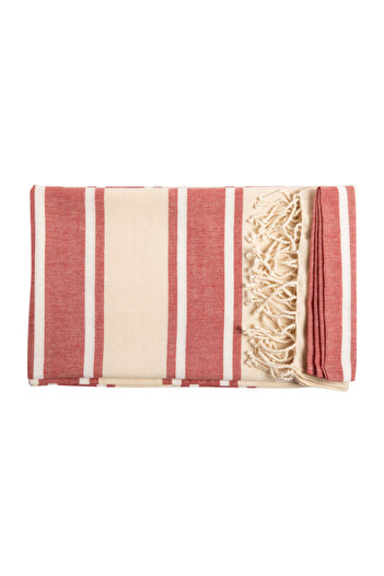 Natural Beach Towel Roșu, Cotton
