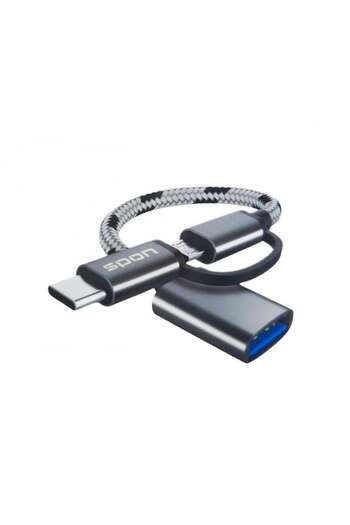 Spon 2-in-1 Type-C and Micro Galaxy Flash Drive Reader