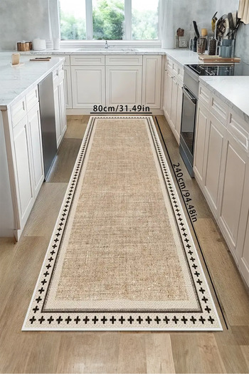 Faiend Digital Printed Washable Dot Base Non-Slip Carpet Runner Kitchen Living Room Carpet (43)