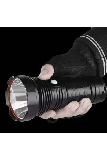 GENERAL 360 LED searchlight, waterproof and shockproof, with rechargeable battery and powerful lighting up to 1000 meters