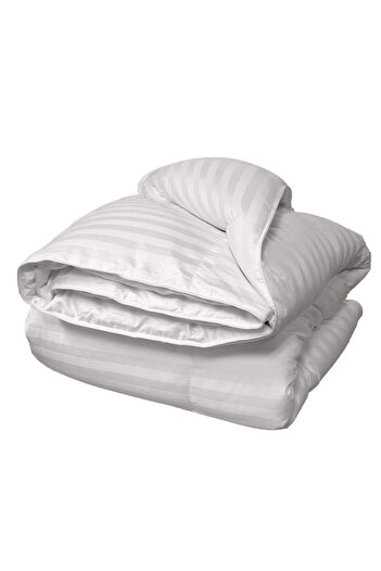 Five Store Quilted quilt with wool filling, damask cover for winter, 400 g/sqm, cream, 140x210 cm