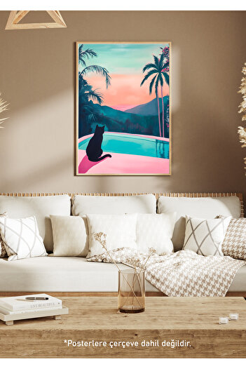 One Little Happiness Table Aesthetic Wall Painting, Frameless Painting