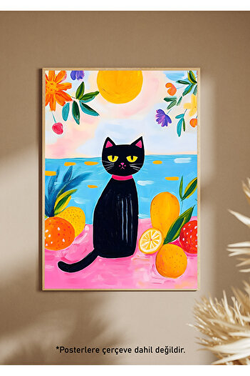 One Little Happiness Table Aesthetic Wall Painting, Frameless Painting