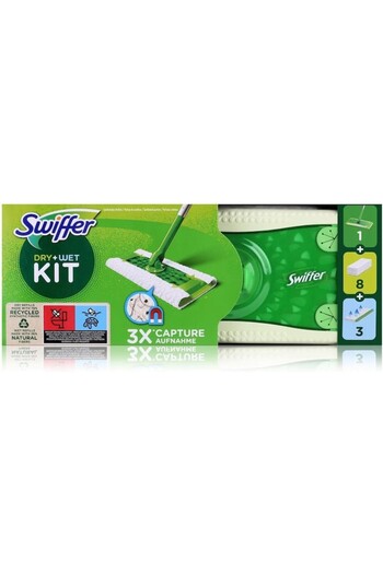 Swiffer Mop Swiffer, Set de început, 1 mop, 16 lavete uscate, 8 lavete umede