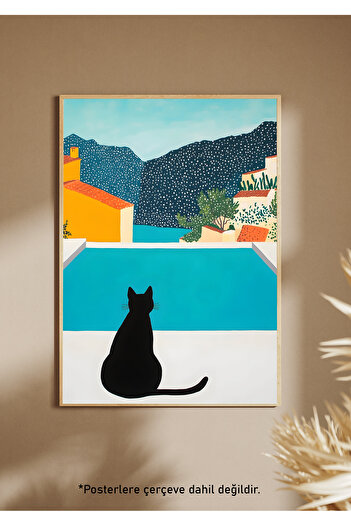 One Little Happiness Table Aesthetic Wall Painting, Frameless Painting