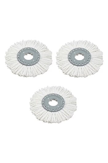 OEM Set 3 Universal Mop Refills with High Absorption Power, White