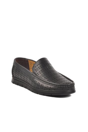 WALKWAY 005 m Black Genuine Leather Men's Casual Shoes Heel Supported Lightweight Flexible Comfortable Summer Shoes