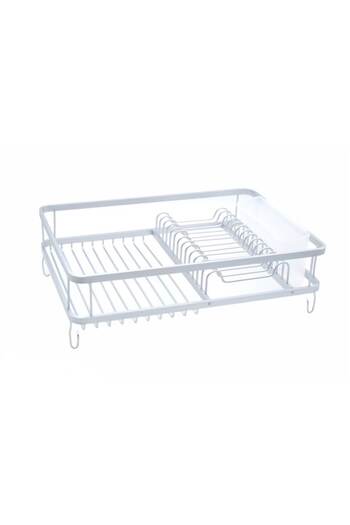 OEM Dish Rack Aluminum for Dishes, Gray, 42x30x13 cm with Plastic Tray