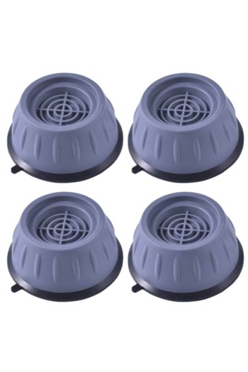 Edman Set 4 premium anti-slip and anti-noise feet 4PBA for washing machine or dryer, Blue