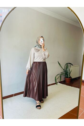 nimet tekstil Stone Pleated Skirt